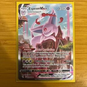Pokemon Espeon VMAX Trading Card - Pink and Yellow